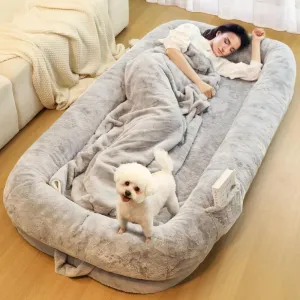 AiroPaws™ Human Dog Bed for Adults | 71" Long Human-Size Dog Bed | Removable Washable Waterproof Cover | Orthopedic Design