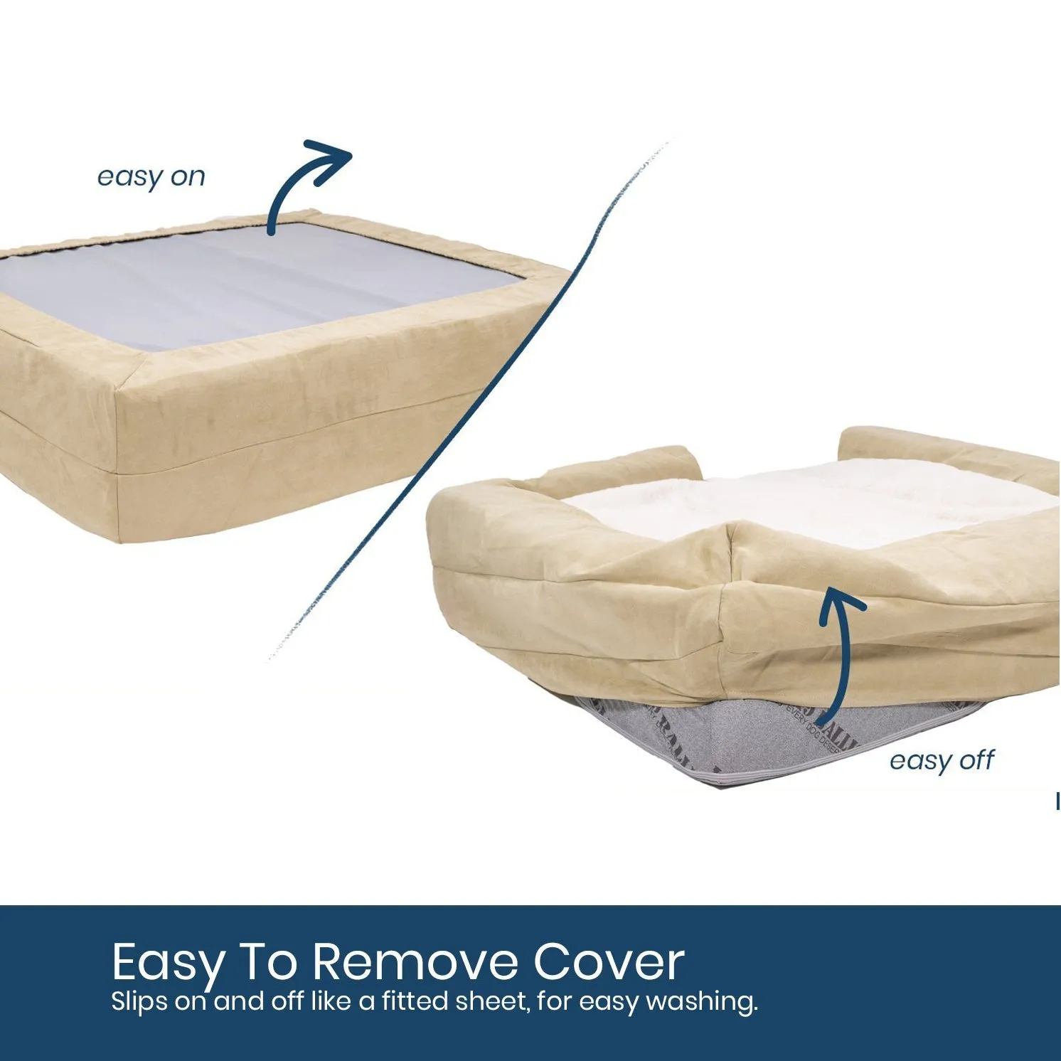 Designer Easy Clean™ 3.5 Bolster Orthopedic Dog Bed Cover