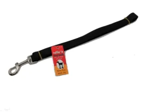 Dog Leash 4' Black Nylon Heavy Duty Swivel Clip Ruffin' It