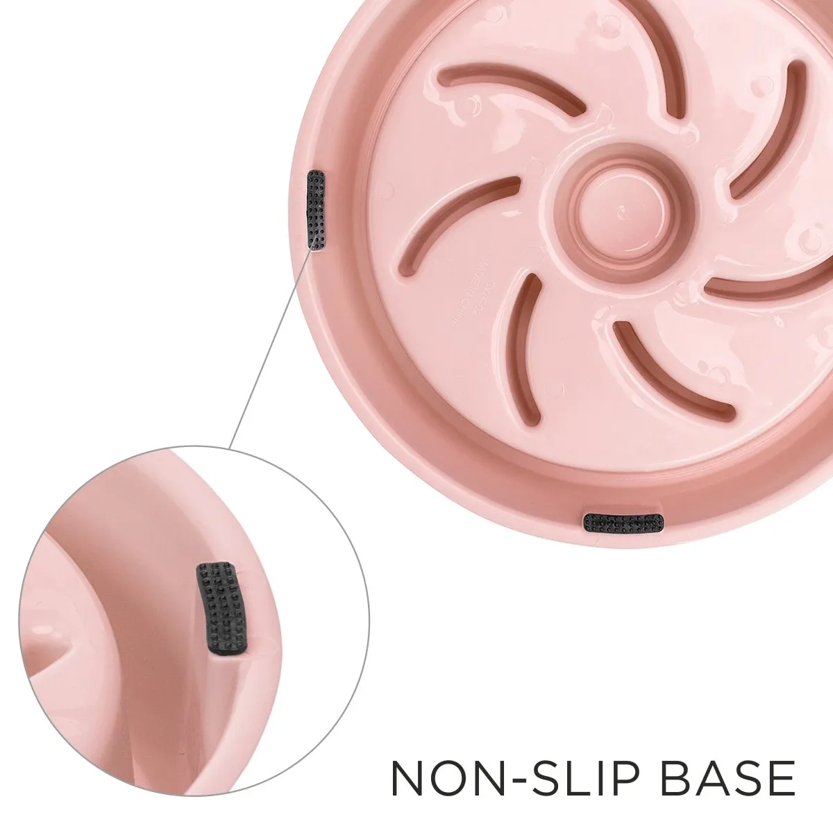 Dog Slow Feeder Bowl Green Pink
