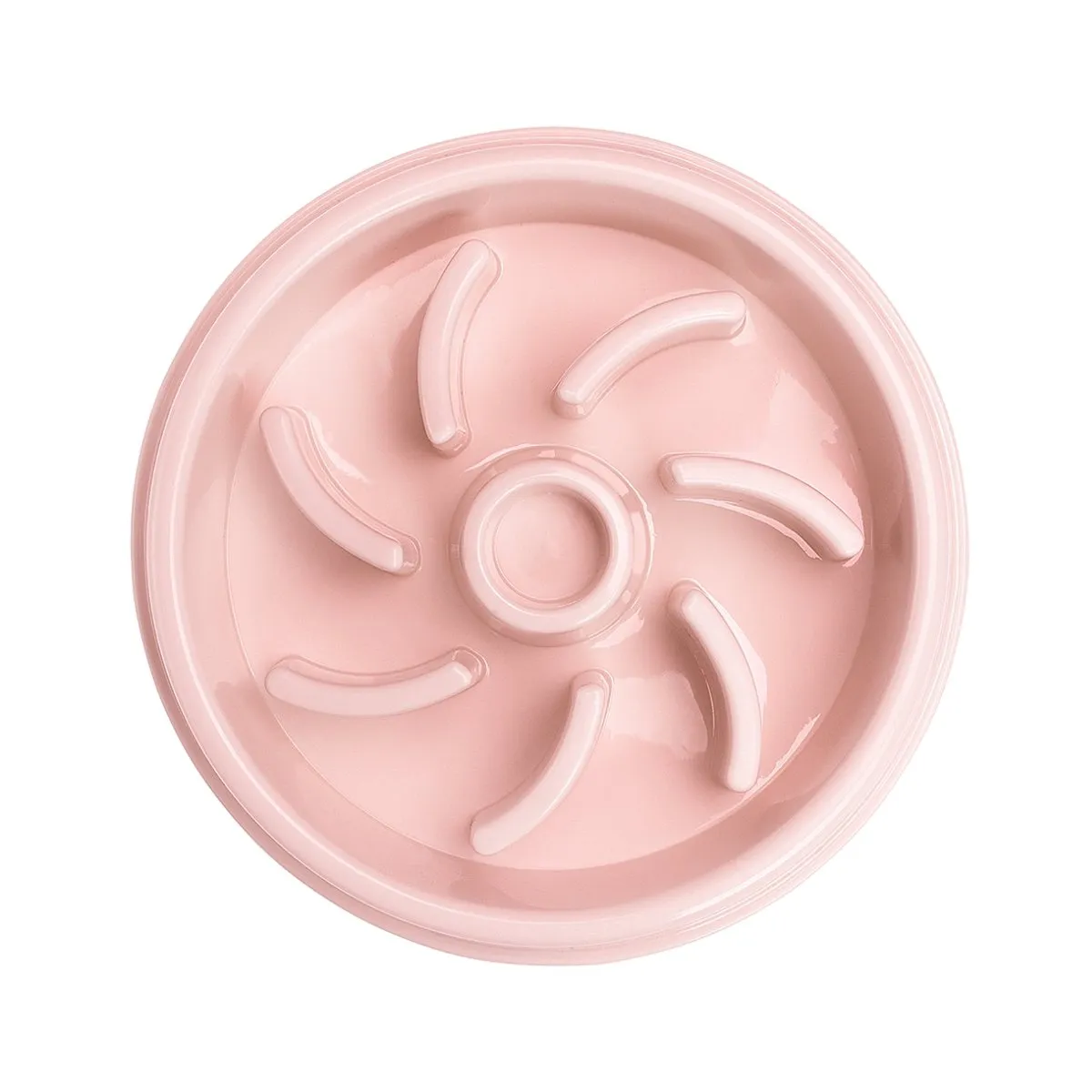 Dog Slow Feeder Bowl Green Pink