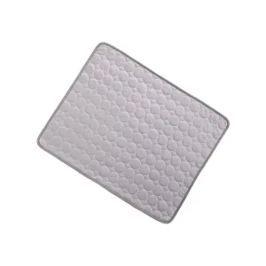 Homestic Rectangular Dog & Cat Bed|Premium Cool Ice Silk with Polyester with Bottom Mesh|Multi-Utility Self-Cooling Pad for Dog & Cat|Light-Weight & Durable Dog Bed|ZQCJ001DG-XS|Dark Grey