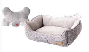 K&H Mother's Heartbeat Heated Puppy Bed   Bone Pillow
