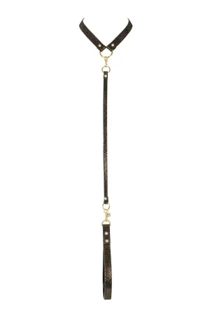 Lush Black & Gold Leash