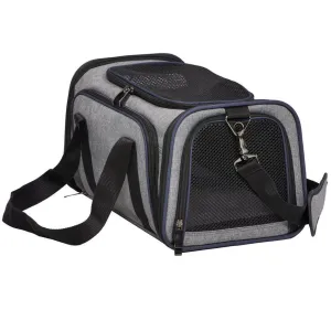 Midwest Duffy Expandable Travel Pet Carrier - Gray - Small - 16.3" X 10.1" X 9.3" Inches