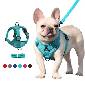 New Dog Harness for Small Meduim Dogs Cats No Pull Reflective Pet Chest Vest Traction Leash Set Adjustable Outdoors Pet Harness