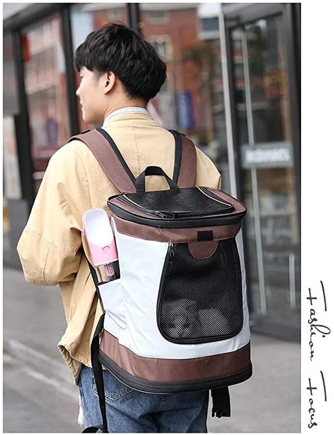 New Pet Carrier Backpack with Double Shoulder & Mesh front, top & side vents (Colour : Purple/Grey) Max Pet weight 22 Lbs Retails $110 