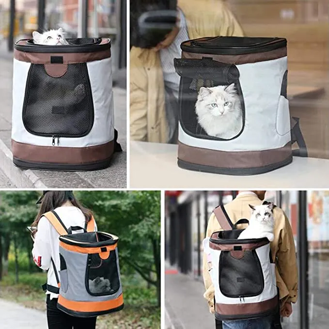 New Pet Carrier Backpack with Double Shoulder & Mesh front, top & side vents (Colour : Purple/Grey) Max Pet weight 22 Lbs Retails $110 