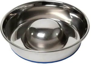OurPets Durapet Slow Feeder Stainless Steel Pet Bowl