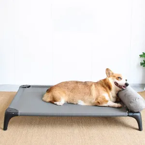 PAWS ASIA Factory Steel Framed Outdoor Travel Anti Slip Washable Elevated Camp Cooling Dog Bed Pet Cot
