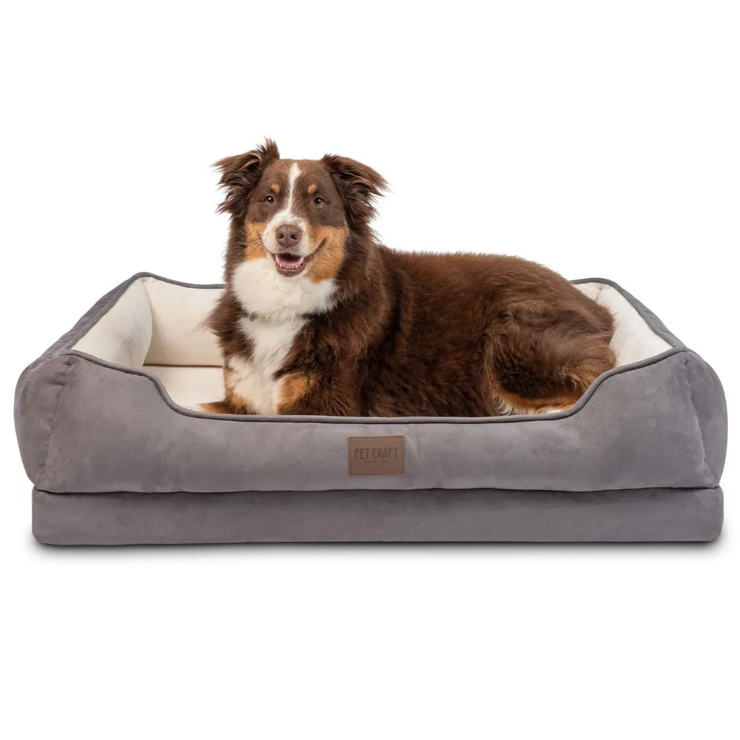 Pet Craft Supply Premium Orthopedic Lounger Dog Bed Sofa Style Couch