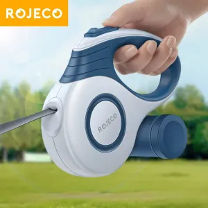 ROJECO Automatic Retractable Dog Leash for Small Dogs and Cats - Durable Nylon Rope for Outdoor Activities