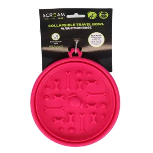 Scream Collapsible Travel Bowl with Suction Base