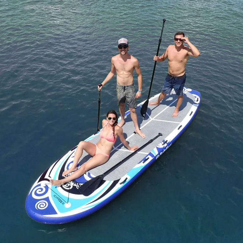 Solstice 16' Maori Giant Inflatable Paddle Board Multi-person SUP with Leash & 4 Paddles