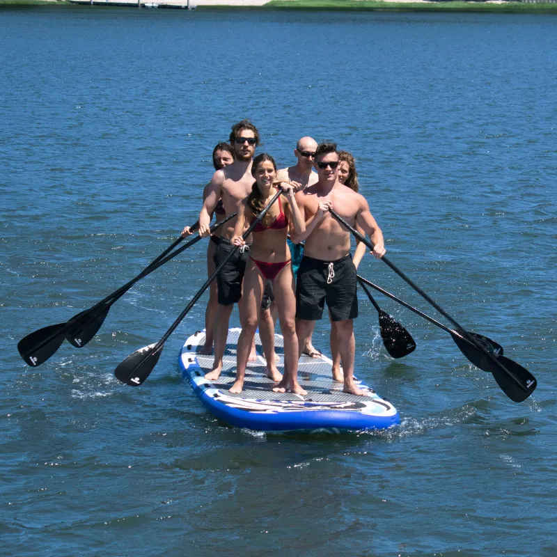 Solstice 16' Maori Giant Inflatable Paddle Board Multi-person SUP with Leash & 4 Paddles