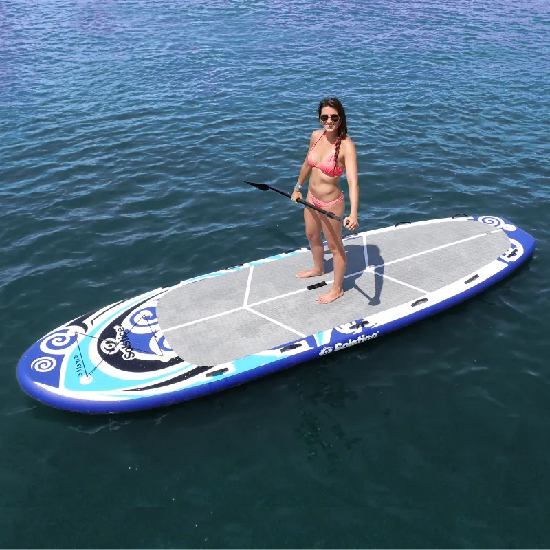Solstice 16' Maori Giant Inflatable Paddle Board Multi-person SUP with Leash & 4 Paddles