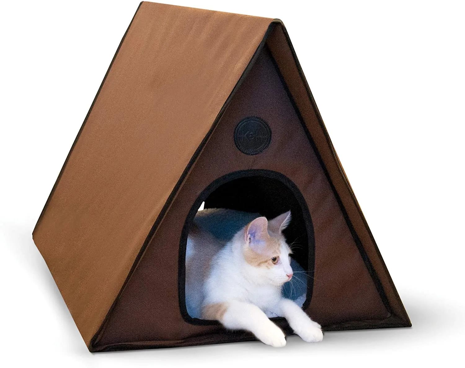 Waterproof Thermo Outdoor Multi Kitty Cat House - Room for Up to 4 Cats - Unheated - Multiple Kitty A-Frame - 35" x 20.5" x 20" - K&H Pet Products