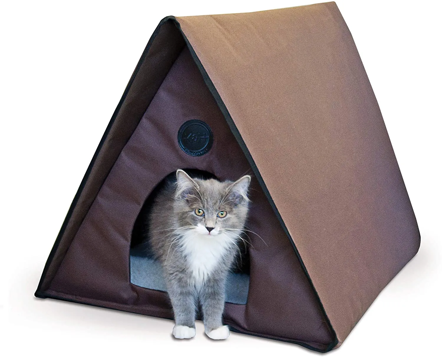 Waterproof Thermo Outdoor Multi Kitty Cat House - Room for Up to 4 Cats - Unheated - Multiple Kitty A-Frame - 35" x 20.5" x 20" - K&H Pet Products