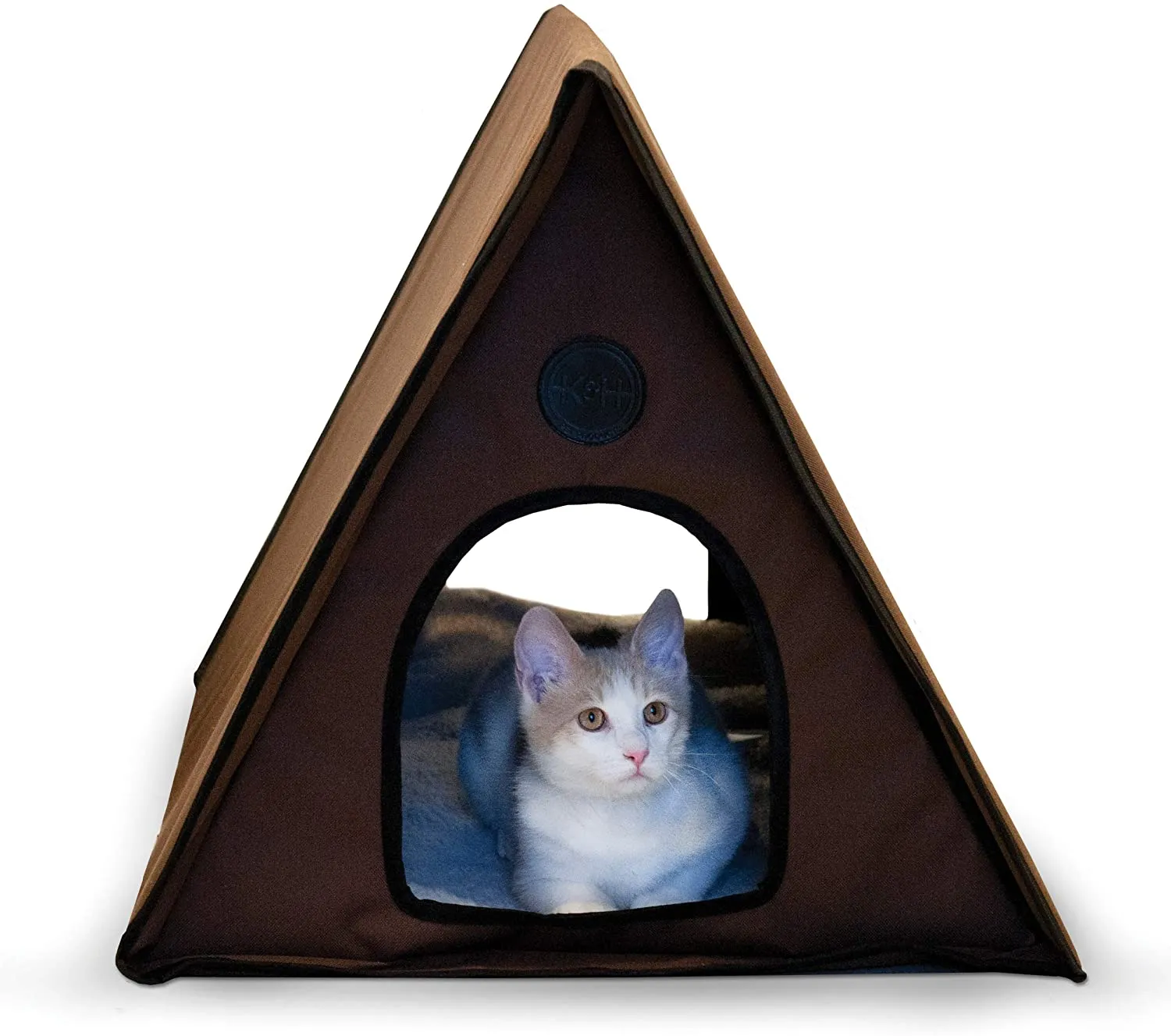 Waterproof Thermo Outdoor Multi Kitty Cat House - Room for Up to 4 Cats - Unheated - Multiple Kitty A-Frame - 35" x 20.5" x 20" - K&H Pet Products