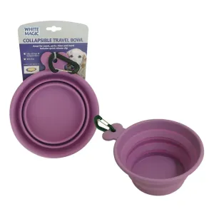 White Magic Collapsible Travel Pet Bowl